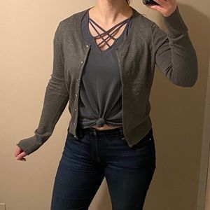 Grey Express cardigan